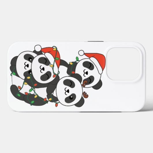 Panda Christmas Tree Weihnachtsanimals Pandas Case-Mate iPhone Hülle (Rückseite (Horizontal))