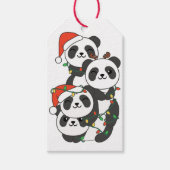 Panda Christmas Tree Weihnachtsanimals Pandas Geschenkanhänger (Vorderseite)