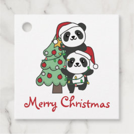 Panda Christmas Tree Weihnachtsanimals Pandas Geschenkanhänger
