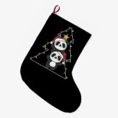 Panda Christmas Tree Weihnachtsanimals Pandas Großer Weihnachtsstrumpf (Vorderansicht (hängend))