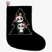 Panda Christmas Tree Weihnachtsanimals Pandas Großer Weihnachtsstrumpf (Vorderseite)