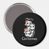 Panda Christmas Tree Weihnachtsanimals Pandas Magnet (Vorderseite/Rückseite)