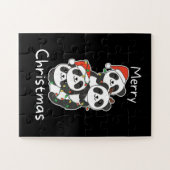 Panda Christmas Tree Weihnachtsanimals Pandas Puzzle (Horizontal)