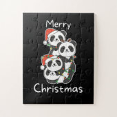 Panda Christmas Tree Weihnachtsanimals Pandas Puzzle (Vertikal)
