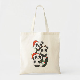 Panda Christmas Tree Weihnachtsanimals Pandas Tragetasche