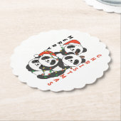 Panda Christmas Tree Weihnachtsanimals Pandas Untersetzer (angewinkelt)