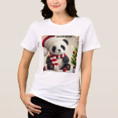 Panda Christmas Tri-Blend Shirt (Vorderseite)