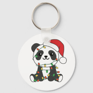 Panda Christmas Winter Animals Pandas Schlüsselanh Schlüsselanhänger