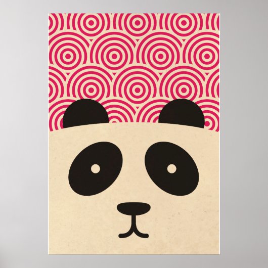 Panda & Circle Muster Plakat (Vorne)