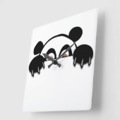 Panda Clock Quadratische Wanduhr (Winkel)