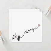 Panda Congratulations Card Karte (Vorderseite/Rückseite Beispiel)
