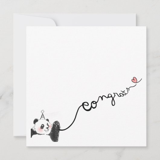 Panda Congratulations Card Karte (Vorderseite)