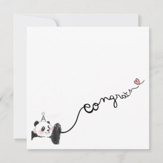 Panda Congratulations Card Karte
