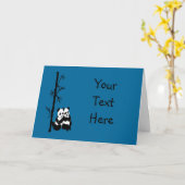 Panda Couple Grußkarte Karte (Gelbe Blume)
