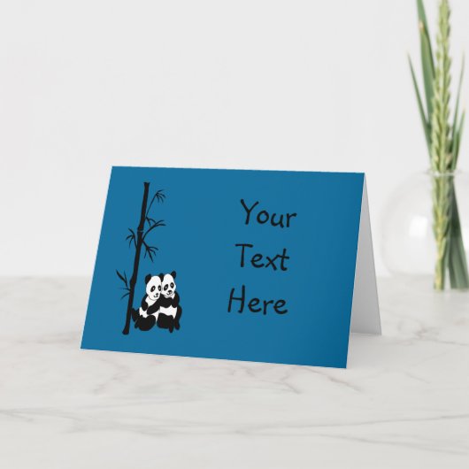 Panda Couple Grußkarte Karte (Vorderseite)