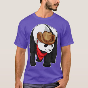 Panda Cowboy Cowboy-Hut T-Shirt