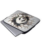 Panda Cracks Hole Art Panda Smashed Wall 3D Laptopschutzhülle (Vorne Knopf)