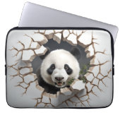 Panda Cracks Hole Art Panda Smashed Wall 3D Laptopschutzhülle (Vorderseite)