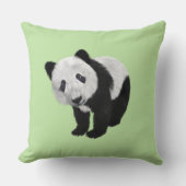 Panda Cub Green Kissen (Vorderseite)