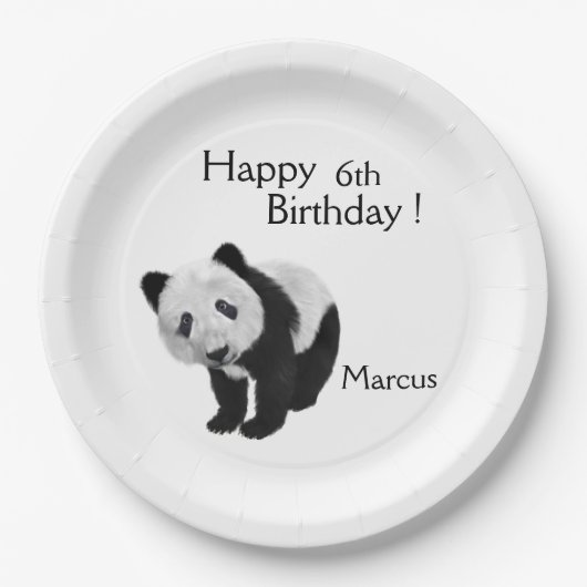 Panda Cub Pappteller (Vorderseite)