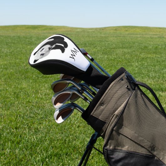 Panda Cub Personal Initials Golf Headcover (In SItu)