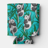 Panda Cubs auf Türkis Dosenkühler (Vorderseite)