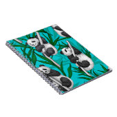 Panda Cubs auf Türkis Notizblock (Rechte Seite)