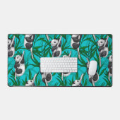 Panda Cubs auf Türkis Schreibtischunterlage (Tastatur & Maus)