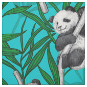 Panda Cubs auf Türkis Stoff (Muster)