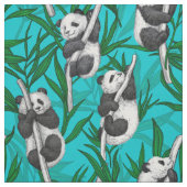 Panda Cubs auf Türkis Stoff (Muster)
