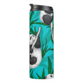 Panda Cubs auf Türkis Thermosbecher (Nach rechts gedreht)
