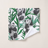 Panda cubs on badhandtuch set (Waschlappen)