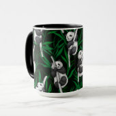 Panda cubs on dark green tasse (Vorderseite Links)