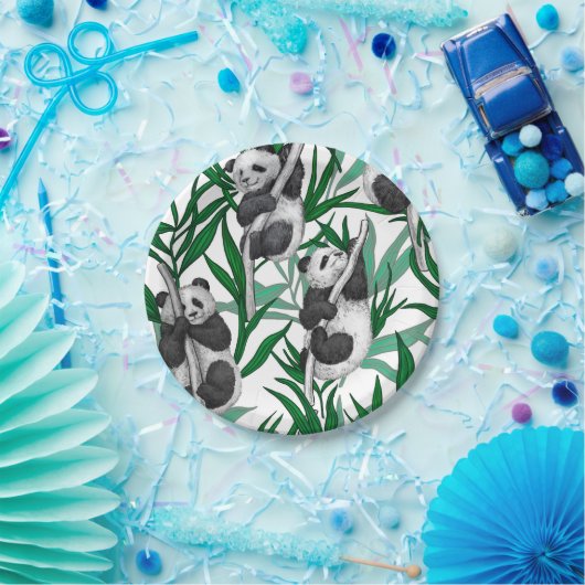 Panda cubs on pappteller (Party)