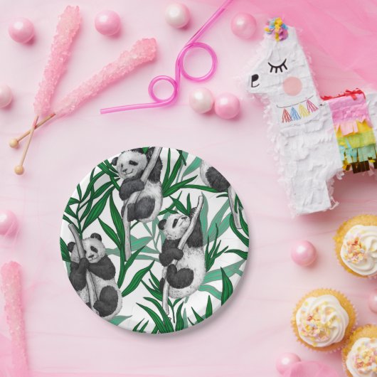 Panda cubs on pappteller (Party)