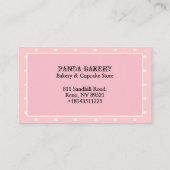 Panda Cupcake Visitenkarte (Rückseite)