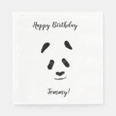 Panda Custom Birthday Serviette (Vorderseite)