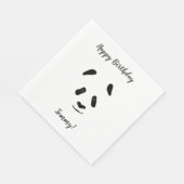 Panda Custom Birthday Serviette (Ecke)