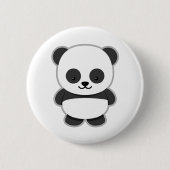 Panda Cute Design Button (Vorderseite)