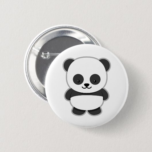Panda Cute Design Button (Vorne & Hinten)