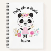 Panda Cute Pink Notizblock (Vorderseite)