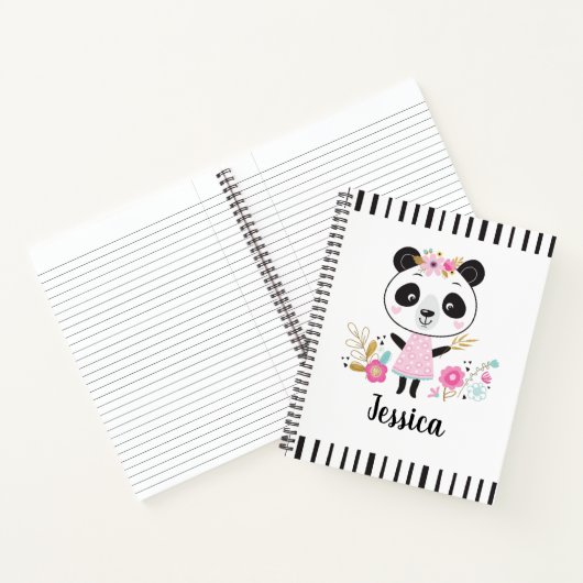 Panda Cute Pink Notizblock (Innenseite)