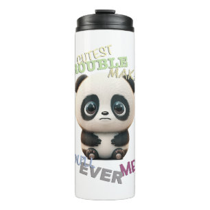 Panda Cuttest Trouble Maker Niedlich Adorable Funn Thermosbecher