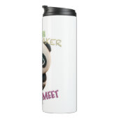 Panda Cuttest Trouble Maker Niedlich Adorable Funn Thermosbecher (Nach rechts gedreht)