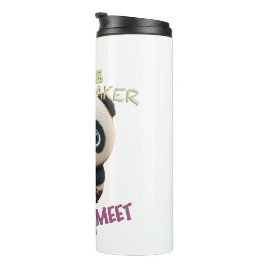 Panda Cuttest Trouble Maker Niedlich Adorable Funn Thermosbecher (Nach rechts gedreht)