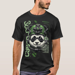 Panda Cyborg Ops – Futuristischer kybernetischer P T-Shirt