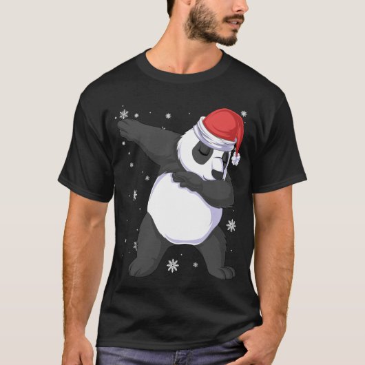 panda dabbing christmas T-Shirt (Vorderseite)