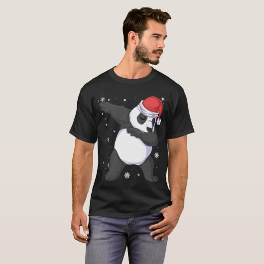 panda dabbing christmas T-Shirt (Vorne ganz)