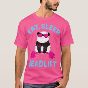 Panda Deadlif Workout Gewichte Stemmen Bodybuildin T-Shirt