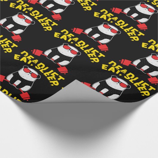 Panda Deadlift TrainingWeightlifting Geschenkpapier (Ecke)